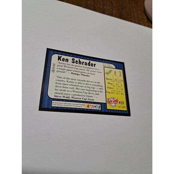Vintage 1991 Maxx Ken Schrader #25 Race Car Nascar Trading Card - Picture 2 of 2